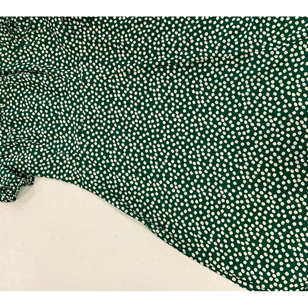 Handmade Green Floral Dress approximate size 8/10